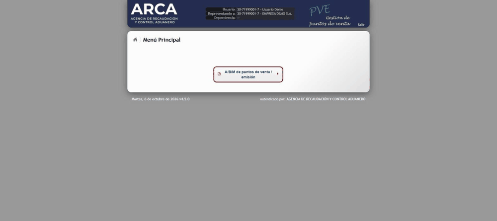 Animación: «A/B/M de puntos de venta / emisión» → «Agregar..» → formulario de alta con el sistema «RECE para aplicativo y web services» resaltado.